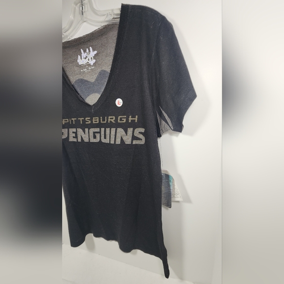 NWT Touch By Alyssa Milano NHL Pittsburgh Penguins Women's T-Shirt Large Black - Picture 2 of 16